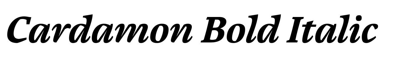 Cardamon Bold Italic